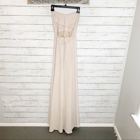 NWT Godshaw Goddess Beige Maxi Boho Dress - Picture 4 of 9